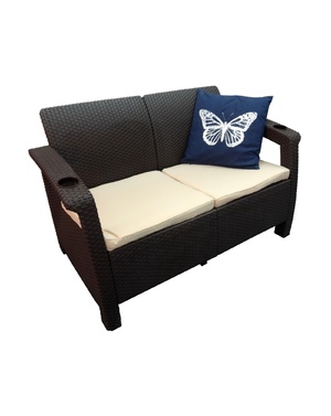 Двухместный диван (Россия) Yalta Sofa 2 Seat коричневый