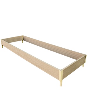 Средняя грядка из ДПК 3*1м, слоновая кость, 22 см